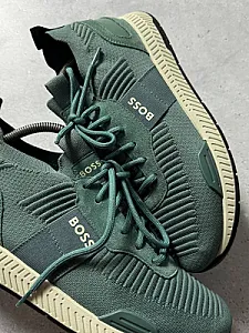 Hugo Boss Boss кросівки зелені текстильні - green, розмір 41 - фото 2