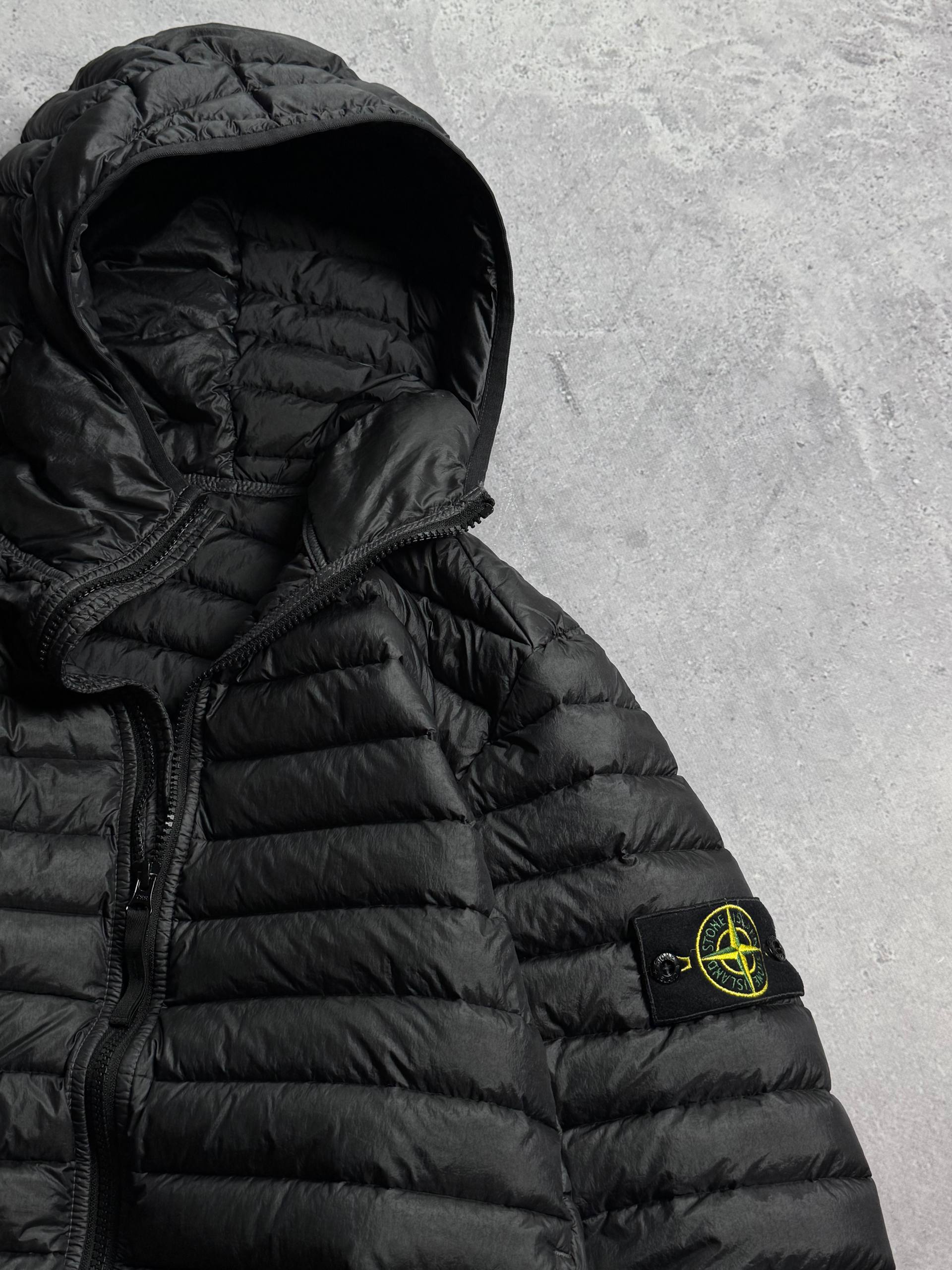 Stone Island легка пухова куртка з капюшоном - black, розмір S - фото 2