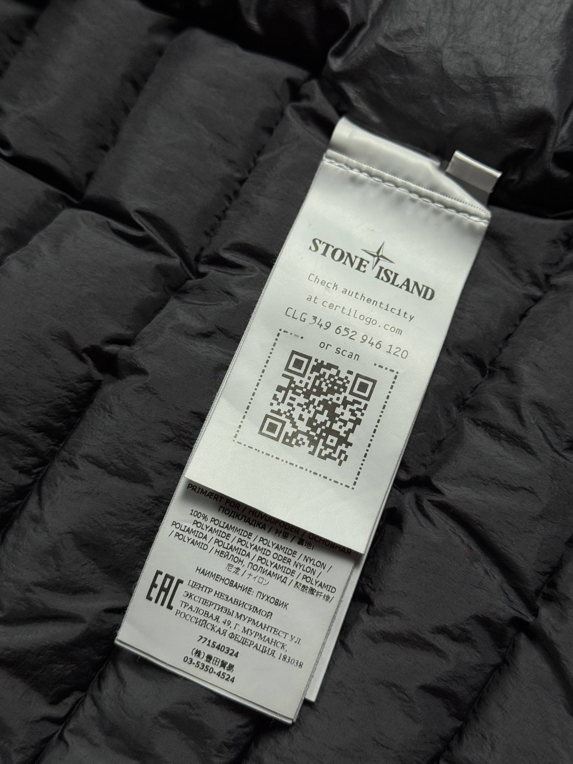 Stone Island легка пухова куртка з капюшоном - black, розмір S - фото 7