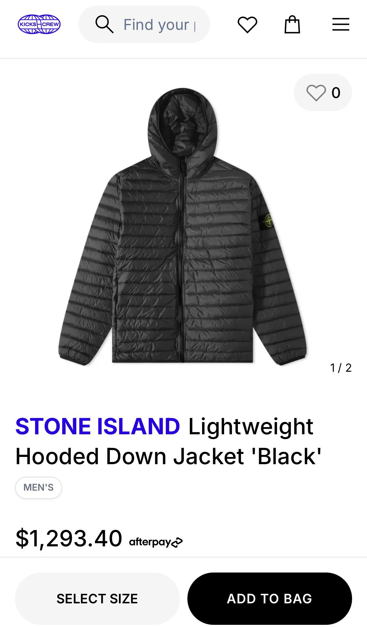 Stone Island легка пухова куртка з капюшоном - black, розмір S - фото 10