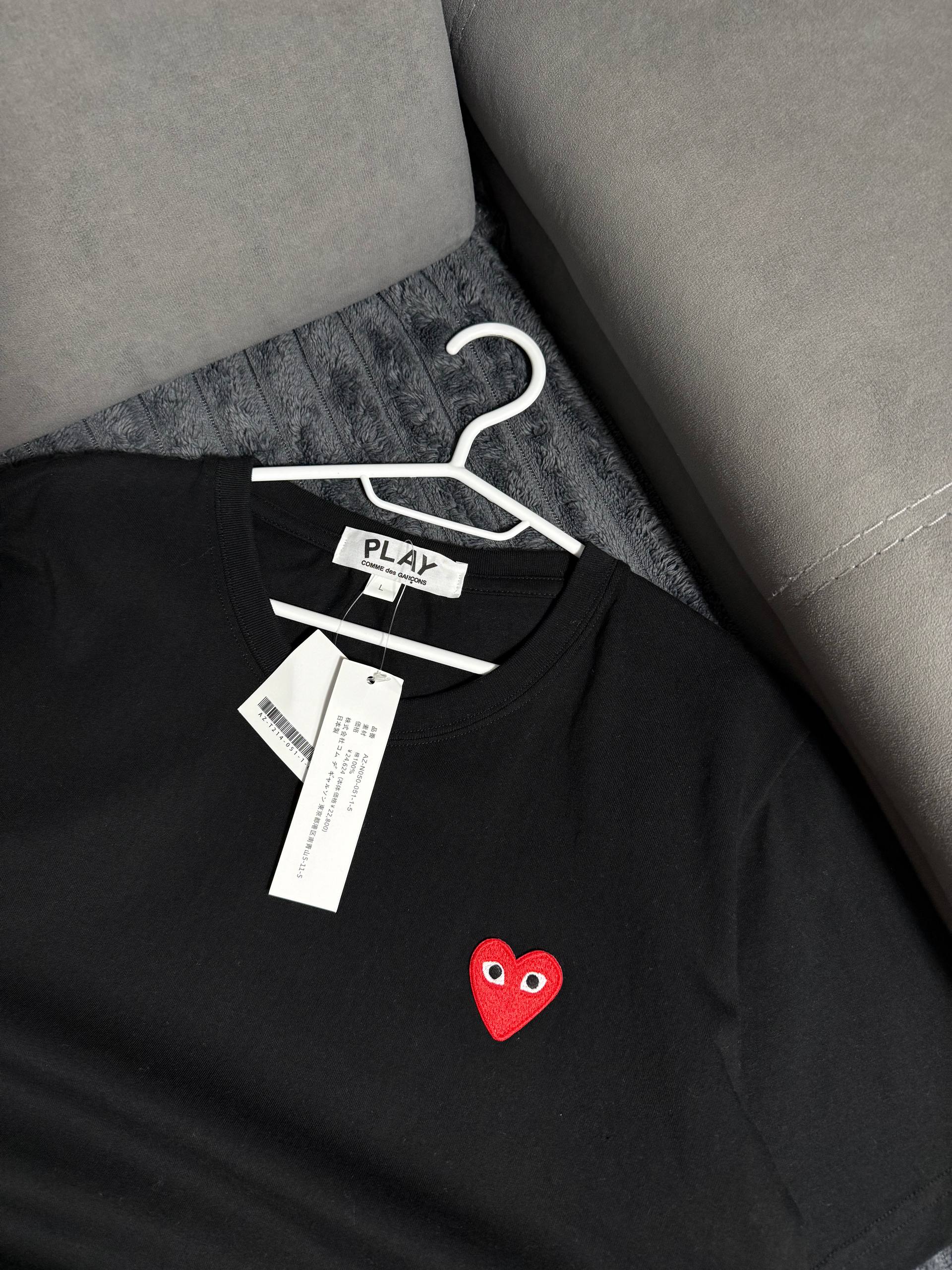 Comme des Garçons play футболка з серцем - black, розмір L - фото 4
