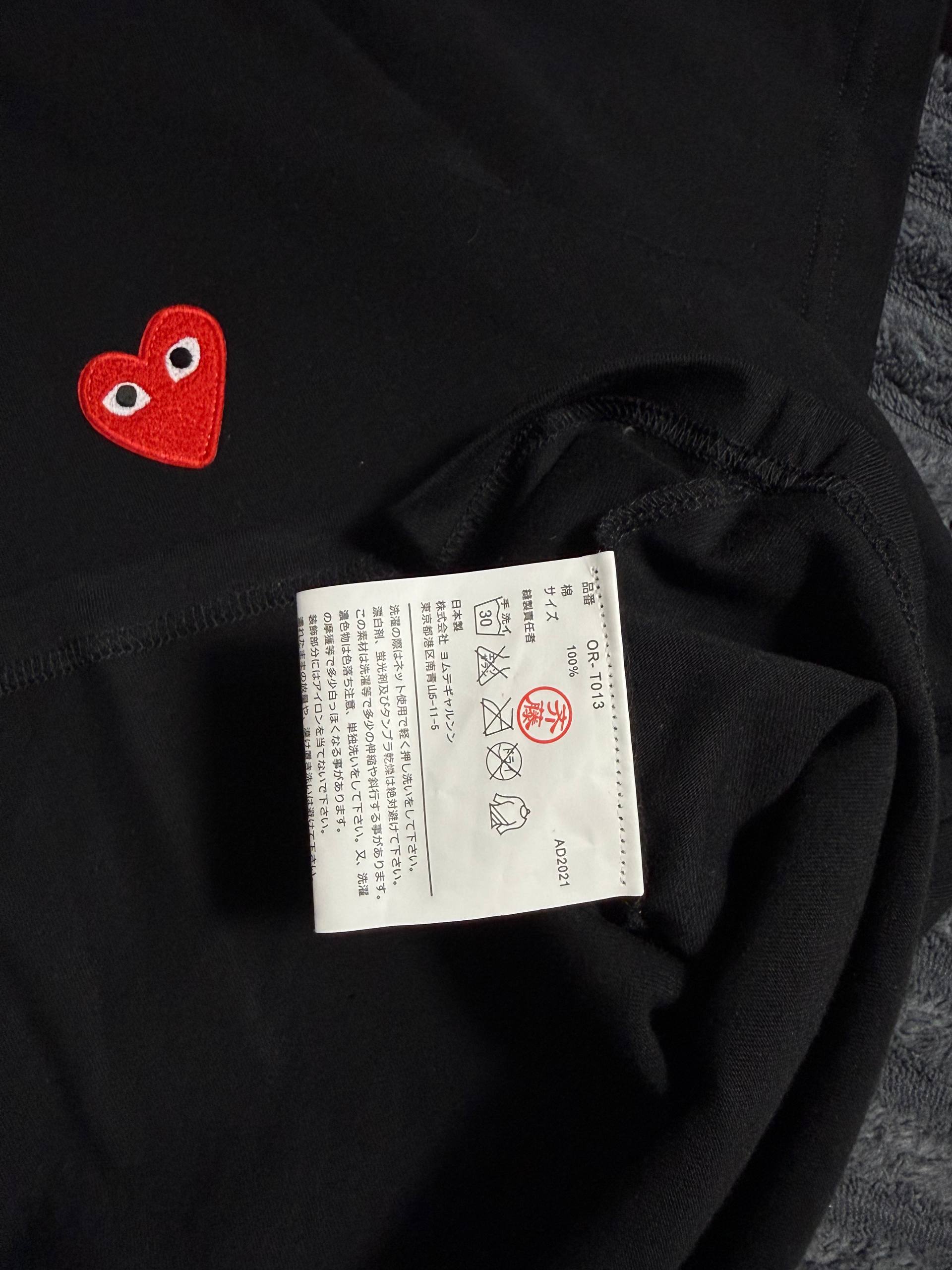 Comme des Garçons play футболка з серцем - black, розмір L - фото 7