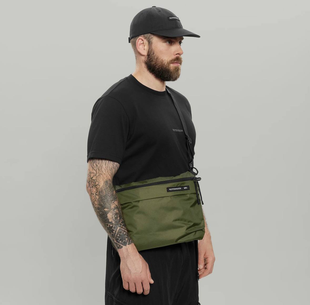 Riot Division сумка через плече з сітчастою кишенею - green, розмір one_size - фото 6