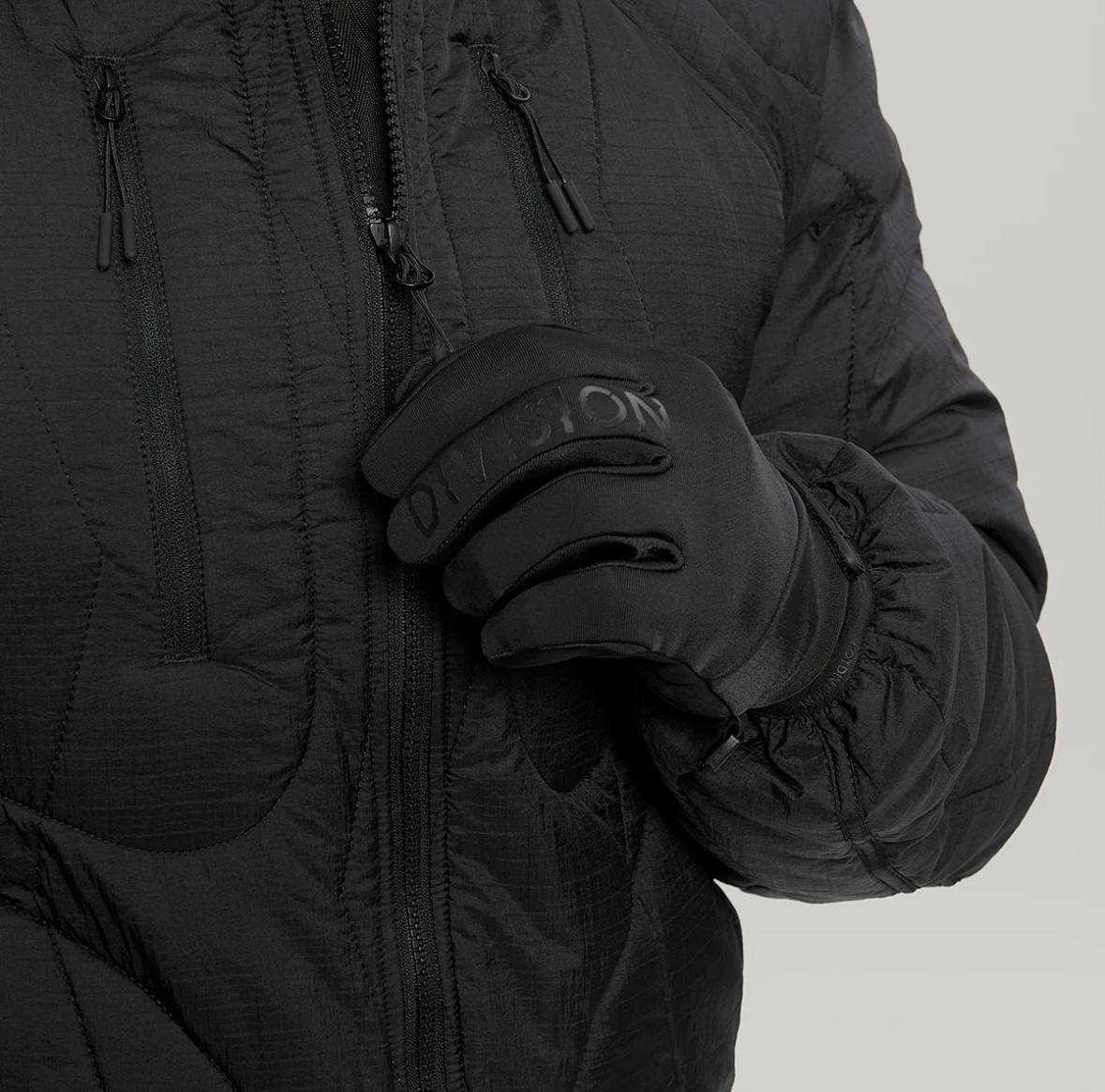 Riot Division рукавички чорні з рельєфним декором - black, розмір one_size - фото 7