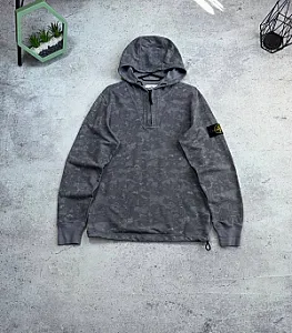 Stone Island худі з капюшоном і блискавкою - grey, розмір L - фото 2