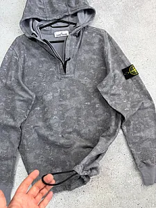 Stone Island худі з капюшоном і блискавкою - grey, розмір L - фото 5