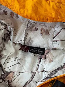 Montbell Realtree camouflage Down Puffer EX800 - orange, розмір S - фото 7