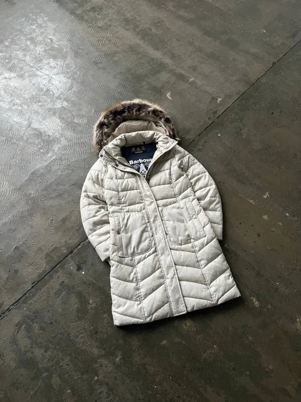 Barbour пальто бежеве - beige, розмір M