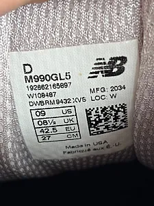 New Balance 990V5 Grey Made In USA - grey, розмір 42 - фото 9