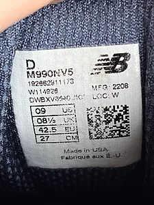 New Balance 990V5 Navy Made In USA - blue, розмір 42 - фото 9