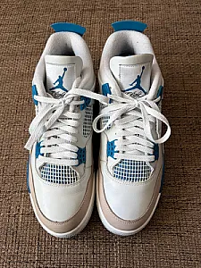 Кросівки Nike Air Jordan 4 Retro Military Blue - white, розмір 45 - фото 2