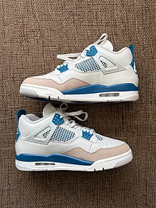 Кросівки Nike Air Jordan 4 Retro Military Blue - white, розмір 45 - фото 3