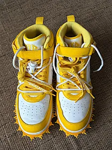 Кросівки Nike Air Force 1 x Off-White Mid SP Leather 'Varsity Maize' - yellow, розмір 44 - фото 2