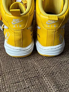 Кросівки Nike Air Force 1 x Off-White Mid SP Leather 'Varsity Maize' - yellow, розмір 44 - фото 4