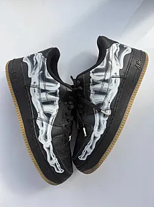 Кросівки Nike Air Force 1 Low Black Skeleton Halloween - black, розмір 46 - фото 1