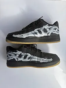 Кросівки Nike Air Force 1 Low Black Skeleton Halloween - black, розмір 46 - фото 3