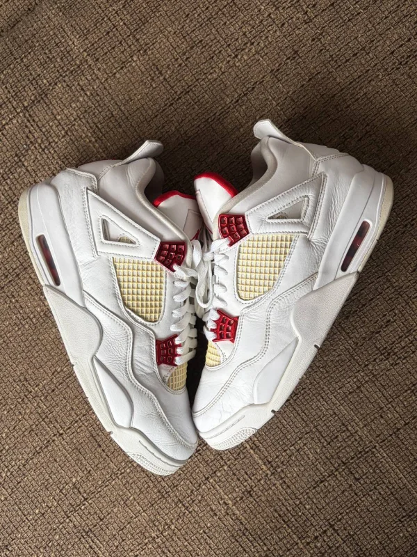 Кросівки Nike Air Jordan 4 Retro Metallic Red - white, розмір 44