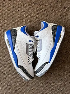 Кросівки Nike Air Jordan 3 Retro Racer Blue - white, розмір 44 - фото 1