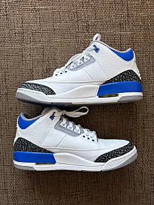 Кросівки Nike Air Jordan 3 Retro Racer Blue - white, розмір 44 - фото 3