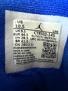 Кросівки Nike Air Jordan 3 Retro Racer Blue - white, розмір 44 - фото 5