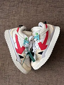 Кросівки Off-white New Mid Sponge White Red - multicolor, розмір 42 - фото 1