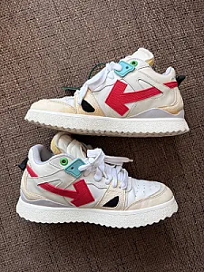 Кросівки Off-white New Mid Sponge White Red - multicolor, розмір 42 - фото 3