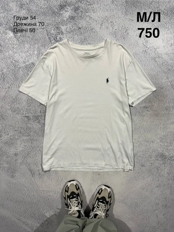 Polo Ralph Lauren футболка біла - white, розмір M
