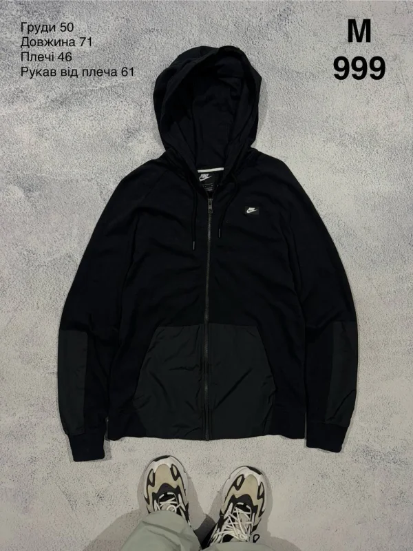Nike худі на блискавці чорне - black, розмір M
