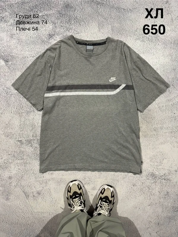 Nike футболка сіра - grey, розмір XL