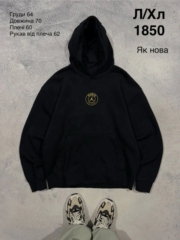 Nike Jordan худі Paris Saint-Germain чорне - black, розмір L