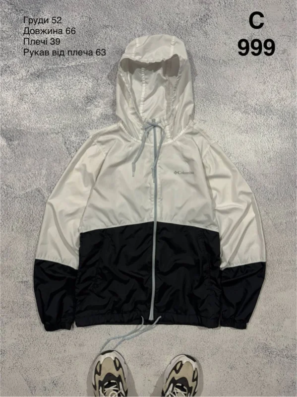 Columbia вітровка з капюшоном біло-чорна - multicolor, розмір S