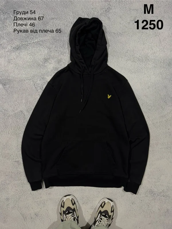 Lyle & Scott чорне худі - black, розмір M