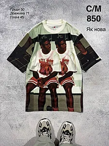 Nike Jordan футболка з принтом різнокольорова - multicolor, розмір S - фото 1