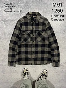 Dickies сорочка-овершот у чорно-сіру клітинку - multicolor, розмір M - фото 1