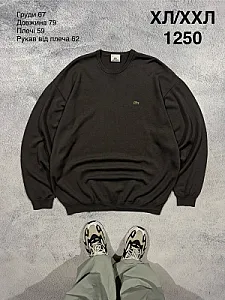 Lacoste світшот коричневий - brown, розмір XL - фото 1