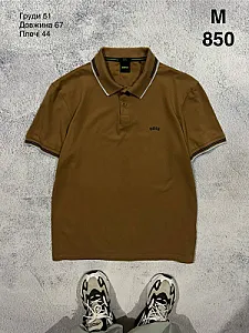 Hugo Boss Boss поло коричневе - brown, розмір M - фото 1