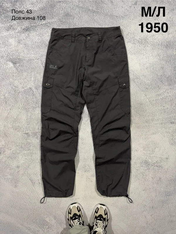 Jack Wolfskin штани карго темно-сірі - grey, розмір M