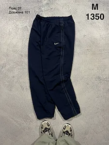 Nike спортивні штани темно-сині - blue, розмір M - фото 1