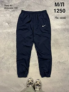 Nike спортивні штани темно-сині - blue, розмір M - фото 1