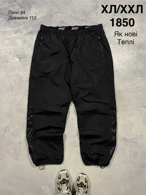 Nike спортивні штани чорні теплі - black, розмір XL