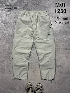 Reebok утеплені спортивні штани світло-сірі - grey, розмір M - фото 1