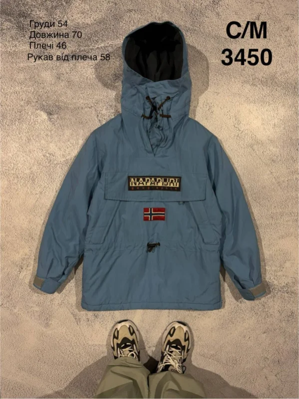 Napapijri куртка-анорак блакитна - light_blue, розмір S