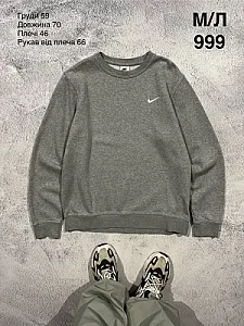 Nike світшот сірий - grey, розмір M - фото 1