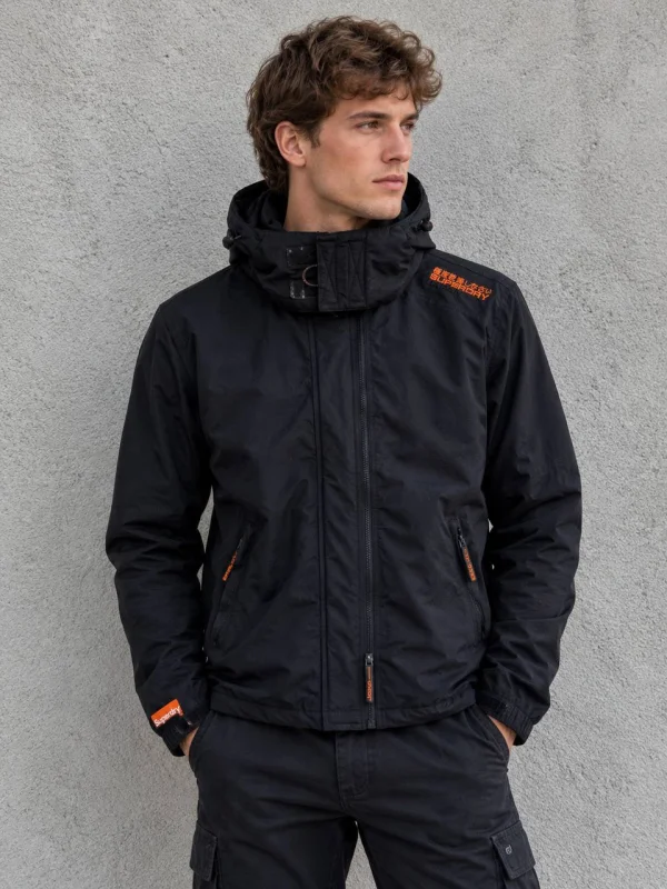 Superdry куртка чорна - black, розмір L