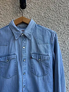 Levi's сорочка блакитна - light_blue, розмір S - фото 3