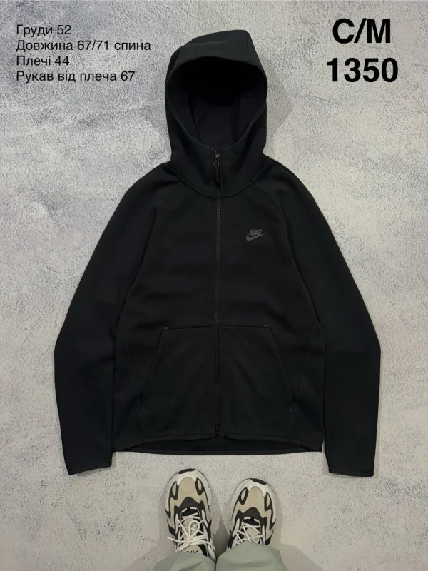 Nike худі на блискавці чорне - розмір S