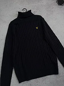 Lyle & Scott светр-гольф чорний - розмір L - фото 2