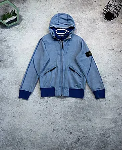 Stone Island вінтажне зіп-худі блакитне - розмір S - фото 2