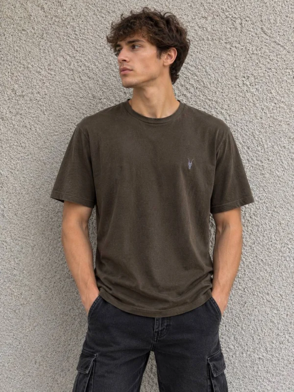 AllSaints футболка коричнева - розмір M