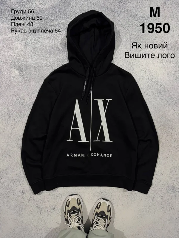 Armani Exchange худі чорне - розмір M